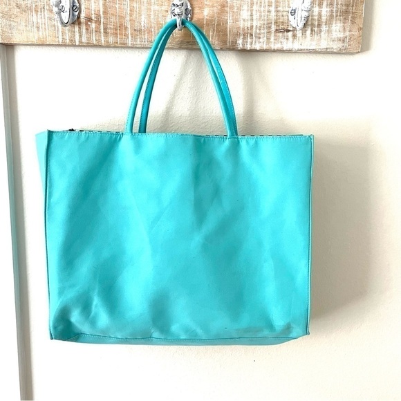 Lancome Tote Bag Blue Turquoise - Picture 3 of 9